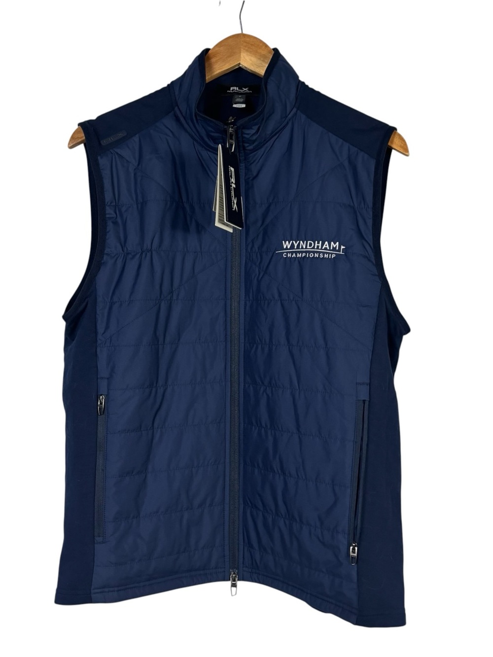 RLX Ralph Lauren NWT Men's M Quilted Wool Blend Golf Vest Wyndham Championship